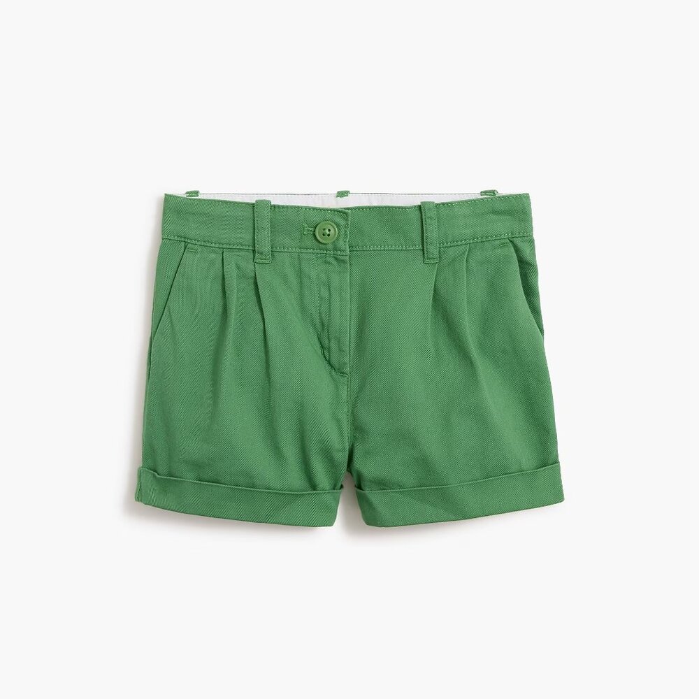 J. Crew Green Girls' pleated short/NWT/Size 6